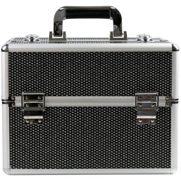 Kosmetický kufřík DIAMOND kosmetický kufr XL s kamínky černý K24
