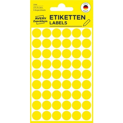 Avery Zweckform 3144 Samolepící kolečka 12 mm 270 ks žluté – Hledejceny.cz