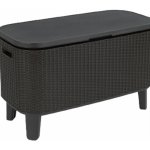 Keter Bevy Cool Bar Rattan 83,5 x 40 x 50-74 cm grafit – Hledejceny.cz