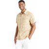 Pánská Košile Celio Daovera pánská vzorovaná lněná košile béžová
