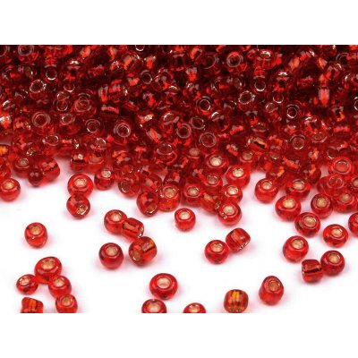 Rokajl 12/0 - 2 mm s průtahem - červená (50 g) – Hledejceny.cz