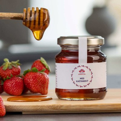 Včelařství Domovina Med kaštanový 180 g – Zbozi.Blesk.cz