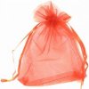 Dárkové tašky Dárkový sáček organza 9x12cm červený (pytlík z organzy - červená)