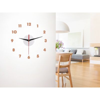 Nalepte.cz samolepka na zeď Hodiny s čísly 05, rozměry 30 x 30 cm – Sleviste.cz