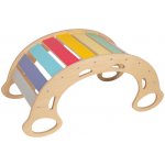 EliNeli dřevěná montessori houpačka 5 v 1 pastel – Zboží Dáma