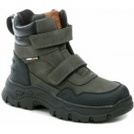 American Club xd158 pevné zateplené traperky zimní boty na suchý zip khaki – Sleviste.cz