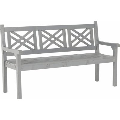 Kondela Dřevěná zahradní lavička šedá 150 cm FABLA – Zboží Mobilmania