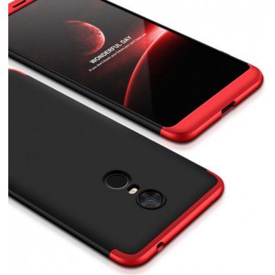 Pouzdro GKK s ochranou hran Xiaomi Redmi Note 5 - červenočerné