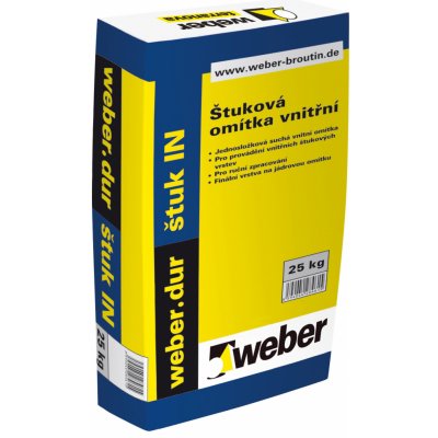 Weber weber.dur štuk IN vnitřní 25 kg - MVJ 310 25 – Zbozi.Blesk.cz