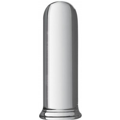 Prisms Pillar Large Cylinder Plug, průhledné skleněné dildo 16 x 5,1 cm