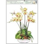 Anděl Přerov Okenní fólie bez lepidla orchideje tmavě růžová 42 x 30 cm – Zboží Dáma