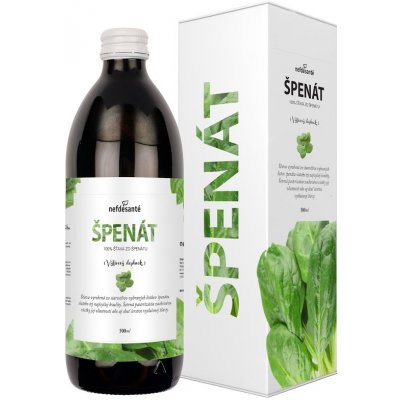 Nefdesante ŠPENÁT 100% šťáva ze špenátu setého s přídavkem vitamínu C 0,5 l