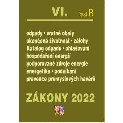 Zákony VI. B / 2022 - Odpady, obaly, Ukončená životnost