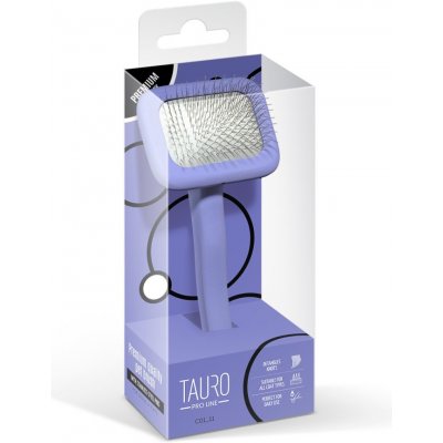 TAURO PRO LINE Antistatický dřevěný drátkový kartáč TPL obdélníkový fialový S – Zboží Dáma