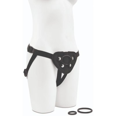 Me You Us Strap-on Harness, univerzální černý strap-on postroj s O-ring – Zboží Dáma