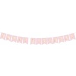 PartyDeco Banner Happy Birthday světle růžový 15 x 175 cm – Zboží Mobilmania