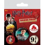 CurePink Set 5 Placek Harry Potter Erb Nebetvír Gryffindor 2,5 cm a 3,8 cm – Zboží Mobilmania