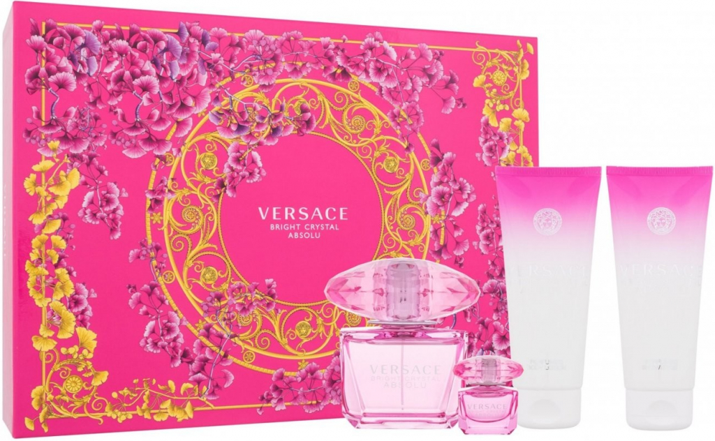 Versace Versace Bright Crystal Absolu EDP 90 ml + sprchový gel 100 ml + EDP 5 ml + tělové mléko 100 ml dárková sada