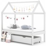 zahrada-XL Rám dětské postele se zásuvkou bílý masivní borovice 70x140 cm – Sleviste.cz