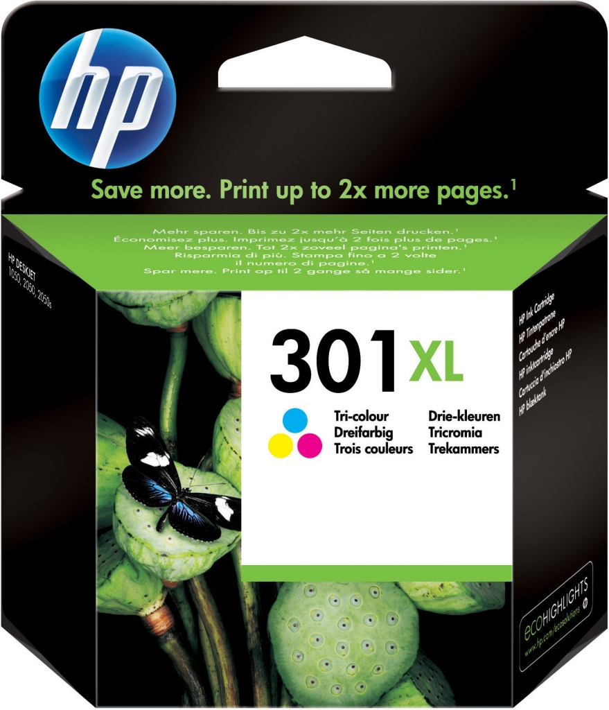 HP 301XL originální inkoustová kazeta tříbarevná CH564EE