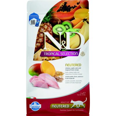 N&D TROPICAL SELECTION CAT Neutered Chicken 1,5 kg – Zboží Mobilmania