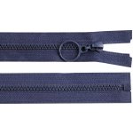 Prima-obchod Kostěný zip No 3 délka 70 cm s kroužkem, barva 330 modrá tmavá – Hledejceny.cz