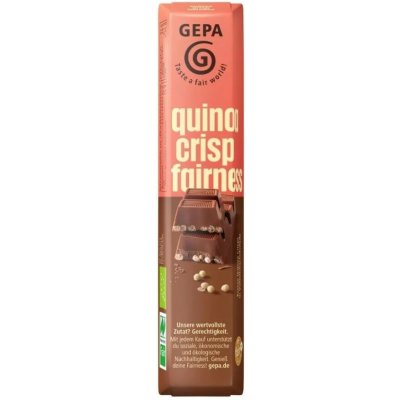 GEPA Mléčná čokoládová tyčinka s quinoa křupinkami BIO 45 g – Zboží Mobilmania