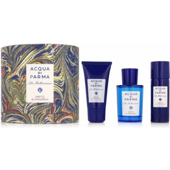 Acqua di Parma Blue Mediterraneo Mirto Di Panarea EDT 75 ml + sprchový gel 40 ml + tělové mléko 50 ml dárková sada