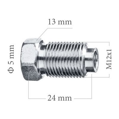WP Koncovka brzdové trubky 5mm M12x1 13x24mm | Zboží Auto