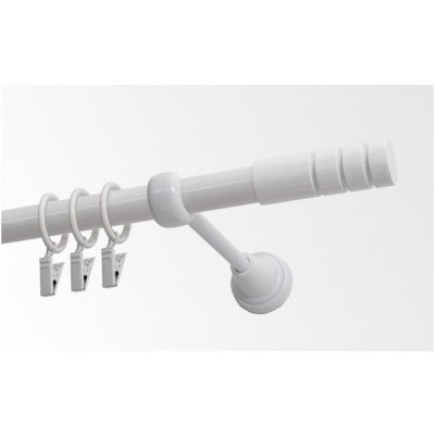 GARNÝŽE-HEBR Garnýž Techno bílá jednoduchá 300 cm – Hledejceny.cz