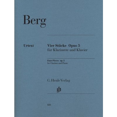 Alban Berg: Four Pieces Op.5 noty na klarinet, klavír