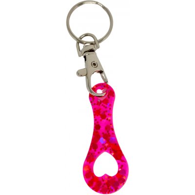 Přívěsek na klíče Žeton do nákupního vozíku RŮŽOVÝ NEON Výřez Plný bez výřezu – Sleviste.cz