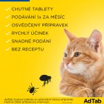 AdTab 48 mg žvýkací tablety pro kočky 2-8 kg 1 tbl – Hledejceny.cz