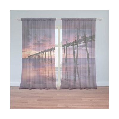 Sablio Záclony Oceán: 2ks 150x250cm – Hledejceny.cz