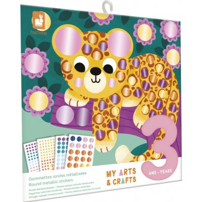 Janod My arts&crafts Mini Třpytivé kulaté nálepky Tygr a kamarádi – Hledejceny.cz