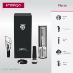 Elektrický otvírák na víno "NEMI", stříbrný, Prestigio – Hledejceny.cz