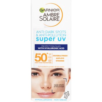 Garnier Ambre Solaire Sensitive Advanced Face SPF50+ krém na obličej s kyselinou hyaluronovou 40 ml