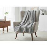 Mybesthome přehoz na křeslo SANDRA stříbrná 70 x 160 cm – Zboží Dáma