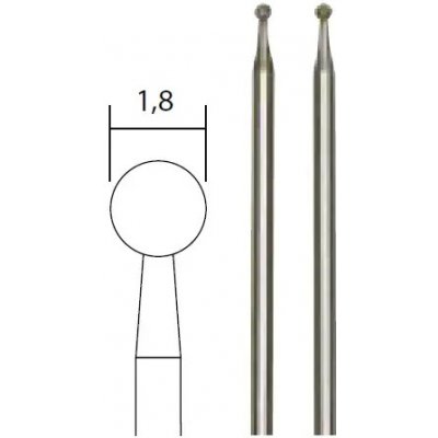 Proxxon Diamantové stopkové brusné tělísko kulový tvar 1,8 mm 28222 PROX28222 – Zboží Dáma