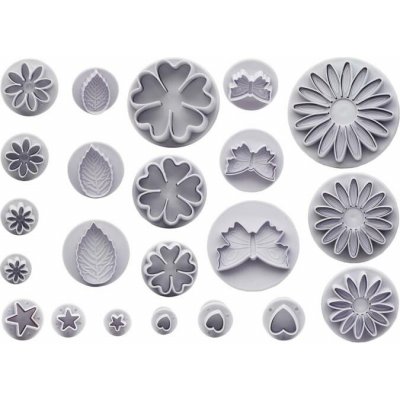 Velká sada vykrajovátek s pístem květiny, motýl lístky - Cakesicq – Zboží Dáma