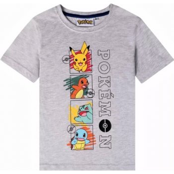 triko s kr. rukávem Pokémon šedá