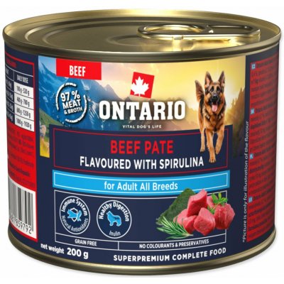 Ontario Adult hovězí pate s příchutí spirulíny 200 g – Hledejceny.cz