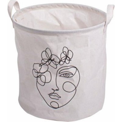 Textilomanie Koš s potiskem Gusta 30 x 30 cm bílý – Hledejceny.cz
