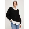Dámský svetr a pulovr Answear Lab Vlněný svetr lehký 6006 fh černá