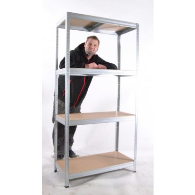 Biedrax Regál 50 x 90 x 180 cm 4 police pozink – Sleviste.cz