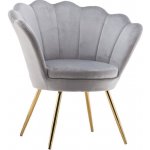 LuxuryForm Frey Velur se zlatými nohami světle šedé – Zboží Dáma