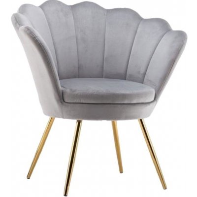 LuxuryForm Frey Velur se zlatými nohami světle šedé – Zboží Dáma