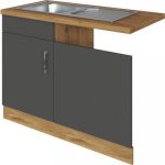 Held Möbel Sorrento 110 x 60 x 86 cm antracit matný dub světlý matný – Zboží Dáma