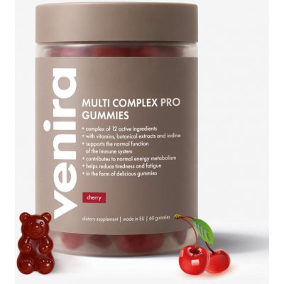 VENIRA Multi komplex PRO medvídci višeň 60 bonbónů – Hledejceny.cz