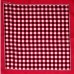 Bavlněný šátek 50 x 50 cm červená kostka – Sleviste.cz